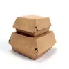 Cajas para hamburguesas al por mayor del fabricante, papel de grado alimenticio, a prueba de aceite, cajas personalizadas para llevar de comida rápida, cajas de embalaje para hamburguesas