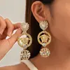 Pendientes Europeos y Americanos Transfronterizos Exagerados Largos de Flor Lentejuela Borla Lujo Accesible Pendientes de Gama Alta Moda Pendientes Nuevos para Mujeres