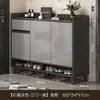 Zapatero de madera maciza para puerta de entrada del hogar, armario de entrada interior, armario de almacenamiento de gran capacidad, zapatero de balcón integrado
