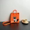Nova Bolsa de Malha de Grande Capacidade Advanced Sense Ins Bolsa para Celular Nicho Ombro Crossbody Bolsa Cartoon Fashion Bolsa