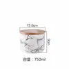 Tarro Sellado de Cerámica de Mármol para el Hogar de Lujo Ligero con Tapa de Bambú, Tarro de Almacenamiento a Prueba de Humedad, Tarro para Caramelos, Frutas Secas, Granos, Té