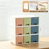 BNBSSimple Caixa de Armazenamento de Mesa Nórdica Decoração Criativa com Adesivos de Letras Caixa de Armazenamento de Cosméticos