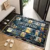 Felpudo Retro Estilo Europeo para Entrada, Alfombra de Terciopelo de Cristal para el Vestíbulo, Absorbente de Agua, Antideslizante, Resistente a la Suciedad, Felpudo para la Entrada, Felpudo para el Hogar