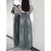 Jeans Rectos Retro Americanos para Mujer, Nuevo Estilo de Verano para Chicas de Tallas Grandes, Cintura Alta, Corte Holgado, Adelgazantes, Pantalones Anchos Relajados