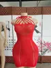 Amazon Transfronterizo Sexy Brillo de Pedrería Discoteca Vestido Brillante Ropa de Malla Lencería de Pedrería