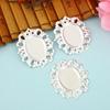 43 * 38mm strass decoração flor suporte de flor base oval estilo antigo hanfu xi leque decorativo material de cocar atacado diy