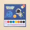 Set de Pintura Acuarela de Dibujos Animados Comercio Transfronterizo Álbum de Arte DIY de 8 Colores Libro de Dibujo para Niños y Estudiantes