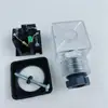 Caja de Conexiones para Bobina de Válvula de Pulso Electromagnético Hidráulico Din43650A Enchufe Terminal Neumático con Luz LED CC CA