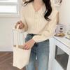 Chaqueta Camisera Blanca de Manga Larga 2024 Primavera y Verano para Mujer Estilo Chic Hong Kong Francés Protección Solar Estilo Urbano con Diseño Desgastado