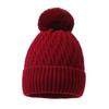 Gorro de lana gruesa con forro polar de invierno para mujer, nuevo gorro de punto cálido, resistente al viento y al viento, sencillo y para estudiantes.