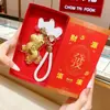 2026 Año del Caballo Oro Puro 999 Hazte Rico Inmediatamente Colgante para Teléfono Móvil Bolso Cadena para Teléfono Móvil Colgante Llavero Colgante Regalo