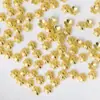 Acessórios de cobre banhados a ouro 14k, suportes de flor de cobre, flores pequenas, pulseira DIY, colar, acessórios de joalheria, aproximadamente 6mm-8mm