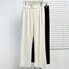 2026 Calça Flare Nova Simples Versátil com Fenda para Mulheres Plus Size Meninas Cheinhas Calça Cropped Casual 9852