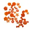 Estilo Ins 75 Piezas Flor de Tela Hecha a Mano Naranja Traje Flor Pegatina Flor Decorativa Flor Decorativa DIY Tocado Pasador Diadema Accesorios