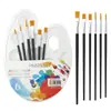 Set de Brochas Chiyuan Paleta de Colores Brochas de Pelo de Nylon Combinación de Paleta de Colores Portátil Arte Pintura para Graffiti Infantil Paleta