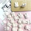Miffy Coelhinho Fofo Cabeça Resina Manicure Acessórios Feitos à Mão Cola Cremosa Grampo de Cabelo DIY Acessórios de Cabelo Capa de Celular Sapatos com Furos