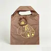 Bolsa de Compras Plegable de Dibujos Animados Ecológica Bolsa Tote de Tela Oxford Gran Capacidad Portátil En Stock Logo Fresa Pez Pato