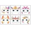 Pegatina Facial de Máscara de Animal Nuevo Transfronteriza para Performance del Día del Niño Conejo de Dibujos Animados Mariposa Pegatina Facial de Maquillaje