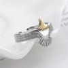 Anillo de águila retro envejecido estilo europeo y americano, temperamento personalidad, anillo de plata tailandesa, moda simple, joyería de mano moderna ins