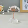 Árbol de cristal de amatista natural grava árbol de cristal base de piedra de cristal árbol de flores árbol de la fortuna adornos para el hogar venta al por mayor