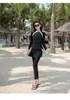 Novo Traje de Banho Estilo Casal Dividido com Calça de Manga Longa Roupa de Proteção Conservadora para Cobrir a Barriga e Emagrecer Tamanho Plus