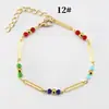 Pulsera de Aleación de Venta Caliente Transfronteriza, Versátil, Creativa y de Moda, Pulsera Femenina de Ojo de Diablo Corazón Estilo Europeo y Americano Ins