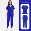 Lavado de Ropa a Mano para Hombres y Mujeres, Traje Delgado de Ropa Quirúrgica, Ropa de Trabajo de Manga Corta para Sala de Operaciones, Médico, Salón de Belleza para Hombres y Mujeres