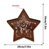 MZ1227-1248 Transfronteiriço; Enfeites de Natal em madeira com luz LED para decoração de mesa festiva