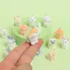 Colgante de Perrito Estéreo Lindo con Terciopelo de Resina para Funda de Teléfono Móvil, Bolso, Llavero DIY, Accesorios de Colgante Decorativo para Joyería