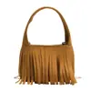 Bolso de mano infantil estilo bohemio, diseño de borla de gamuza, bolso de axila para niñas, perfecto para salidas de bebé, sesiones de fotos y como bolso de cadena decorativo