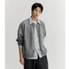 Suéter de punto de imitación de dos piezas para hombre, camisa de cuadros con cuello polo, cárdigan, prenda de abrigo, estilo old money, venta al por mayor de fábrica transfronteriza