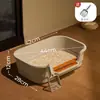 Bandeja para gatos extragrande anti-derrames, arenero para gatos semi-cerrado de patas bajas, caja de arena para gatos elevada estilo abierto, accesorios para mascotas