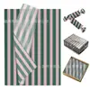 Papel de Seda Listrado Verde Escuro Wx402 17g Papel de Embrulho à Prova de Umidade para Presente Doce Papel Decorativo Listrado Papel Perolado