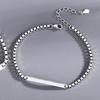 Pulsera Original para Pareja para Mujer Plata Esterlina Ins Estilo Coreano Diseño Nicho Pulsera Simple Regalo de San Valentín Joyería de Mano Venta al por Mayor