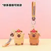 Bolsa de almacenamiento para auriculares de silicona con personaje Stitch para cruzar fronteras, llavero colgante, monedero infantil, llavero, personalización