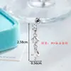 Qingmang Lingyu Hengsen Joyería Nuevo Colgante en Forma de Diamante Pasador Recto Arete de Presión Varilla de Aleación de Titanio Joyería para Perforación de Cartílago