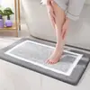 Tapete de Chão Simples com Listras em Falso Caxemira para Casa Banheiro Entrada Tapete Resistente a Manchas Banheiro Absorvente de Água Antiderrapante Tapete de Entrada