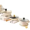 Tapa de olla, tapa de vidrio templado, olla antiadherente, vaporera, tapa transparente para el hogar, wok, 30, 32, universal, mango redondo, forma redonda