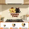 [Venta al por mayor de fábrica] Pegatina de Pared Autoadhesiva a Prueba de Aceite e Impermeable para Estufa, Dibujos Animados Creativos, Pegatina Estática Resistente a Altas Temperaturas
