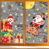 Novo Adesivo Decorativo de Floco de Neve de Natal 2024 Papai Noel Alce Boneco de Neve Adesivo Eletrostático Adesivo de Janela Feliz Natal