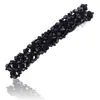 Horquilla de estilo coreano con diamantes brillantes, pinza lateral tejida con cristales de cuatro filas y un exquisito clip de resorte de una sola palabra, accesorios para el cabello para mujeres.