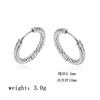 Ins Moda Europea y Americana Gypsophila Acero de Titanio Redondos para Mujer Aretes de 18K Estilo Simple Aretes de Acero Inoxidable Joyería para la Oreja
