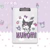 Carpeta A4 con clip para tablero de PP con diseño de orejas grandes de Kulo y Merlot con personajes japoneses lindos
