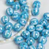 Dingyi 12mm Lua Fria Colorida Circo Contas Galvanizadas Acrílico Com Furo Contas Soltas Pulseira DIY Acessórios de Contas
