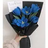 Buquê de Flores de Tricô de Rosa Transfronteiriço Flores de Lã Tricotadas à Mão Eventos de Aniversário Presentes Amazon Quente Atacado