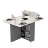 Mesa de comedor plegable para el hogar, apartamento pequeño, simple, multifuncional, móvil con ruedas, apartamento de alquiler, rectangular, mesa de comedor pequeña