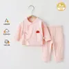 Roupas para Bebê Recém-Nascido Outono e Inverno Algodão Puro Pijama 0-3 Meses 6 Estações Primavera e Outono Conjunto de Roupas de Outono para Bebê