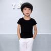 Ropa Infantil 2024 Verano Camiseta de Manga Corta para Niños Algodón Niños Tops de Color Sólido Venta al por Mayor Una Pieza Envío Directo Ropa Interior Estilo K