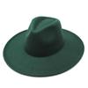 Sombrero de copa de lana, sombrero de jazz para hombres con ala plana, color sólido, sombrero de copa de jazz, francés, retro, británico, caballero, hombres y mujeres