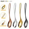 Venta al por mayor de fábrica Cuchara de acero inoxidable Alta apariencia Vajilla Cuchara de postre Cuchara de sopa Cuchara para niños Mango largo Cuchara para arroz para el hogar